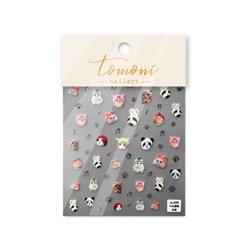 Cute Big Head Pets – Kawaii Animal Nail Art Set