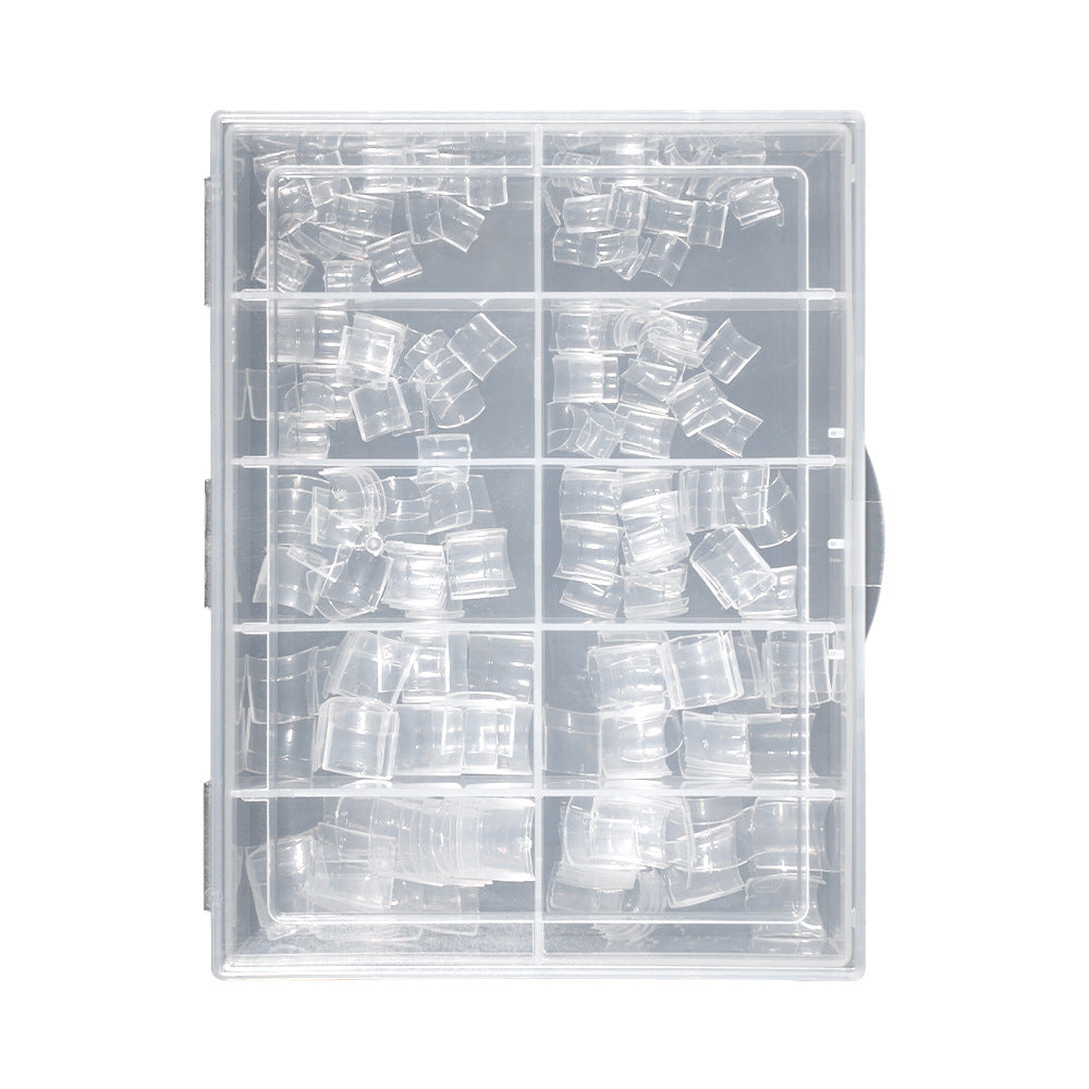 Nail Tips Amazon popular transparent square nail piece 240 pieces boxed short half sticker fake nail manicure press on nails piece