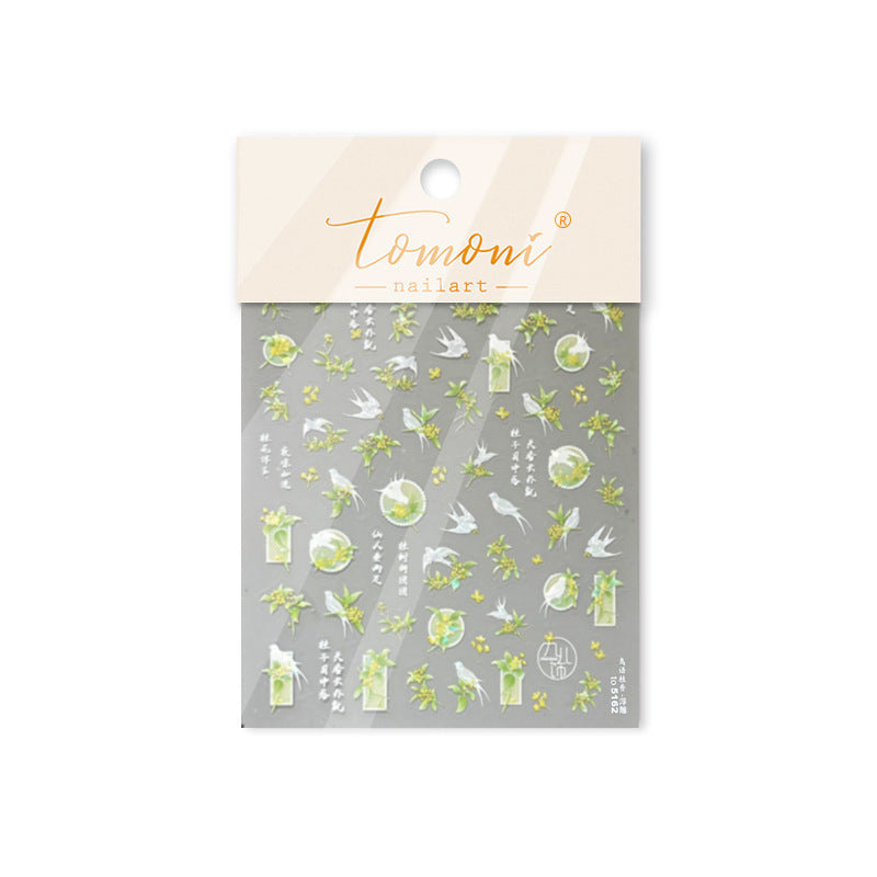 365nails: "Osmanthus & Swallow" – Nail Art Stickers