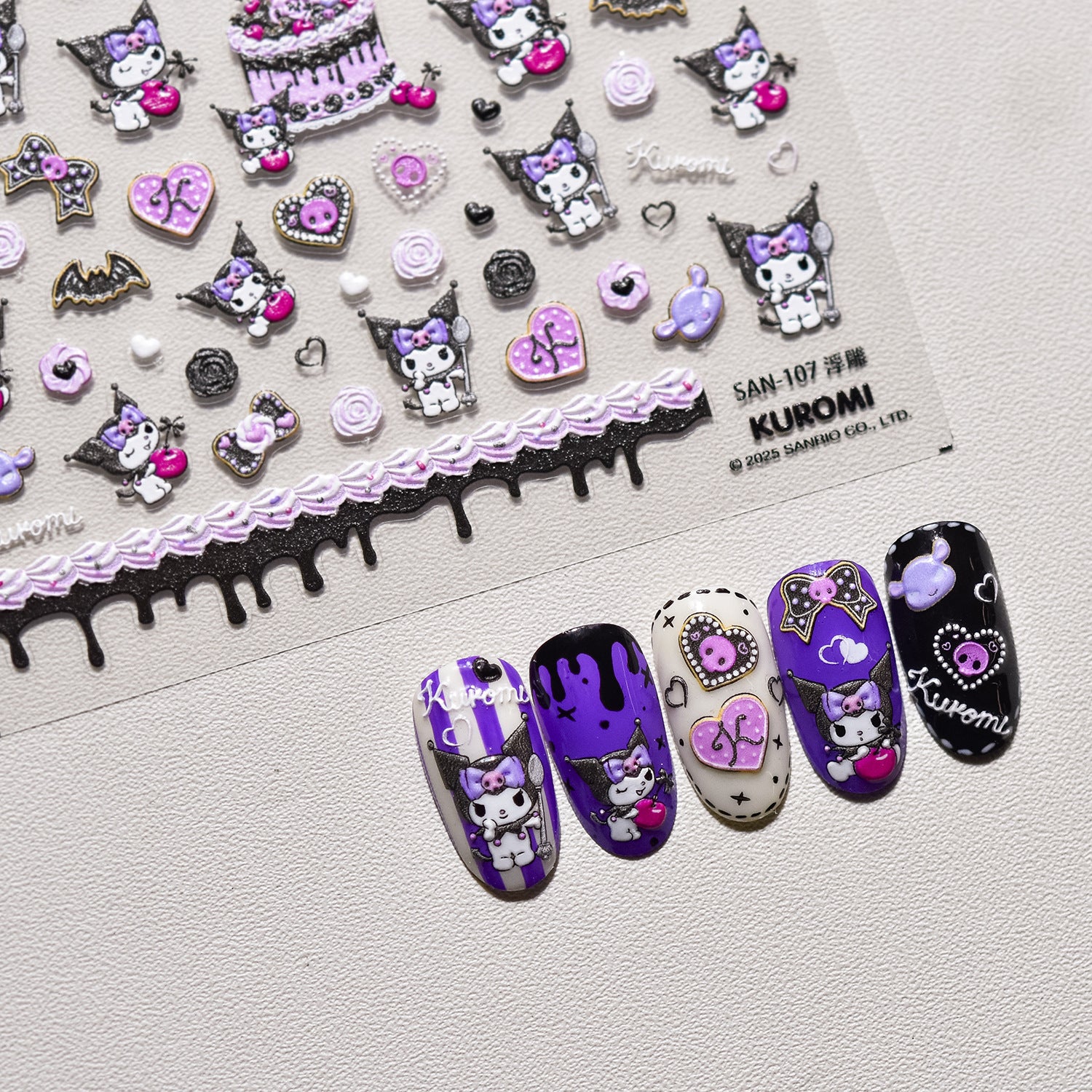 365nails: "Kuromi Sweet Party" – nail art stickers
