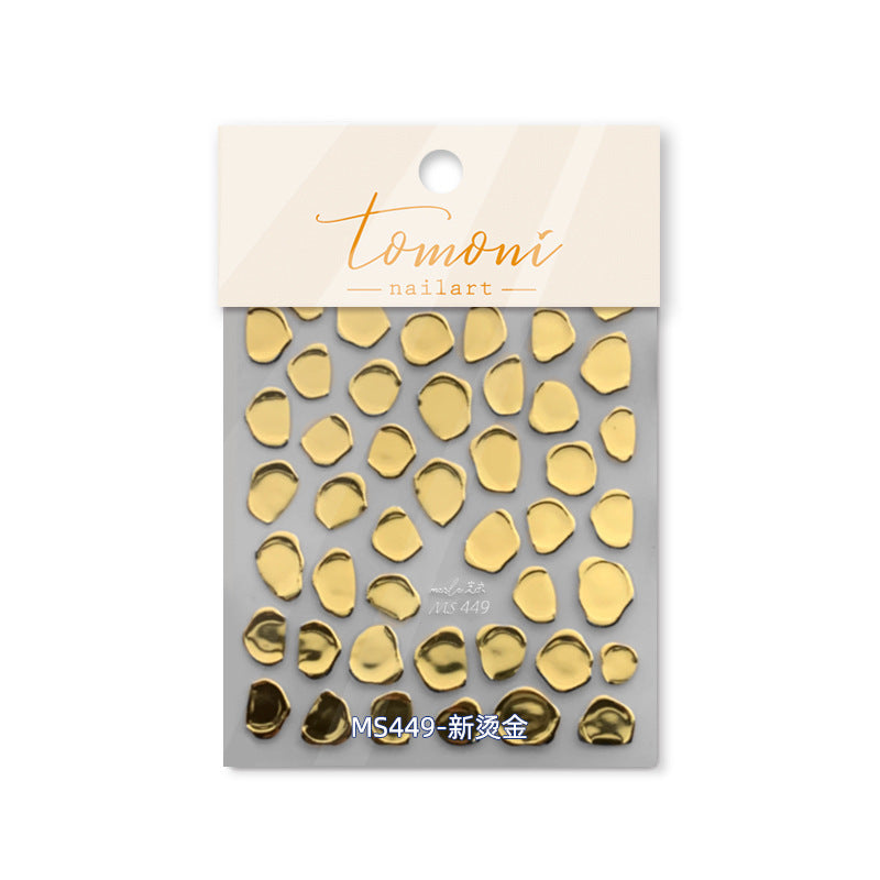 365nails: "Metallic Gold Abstract Dot" – nail art stickers