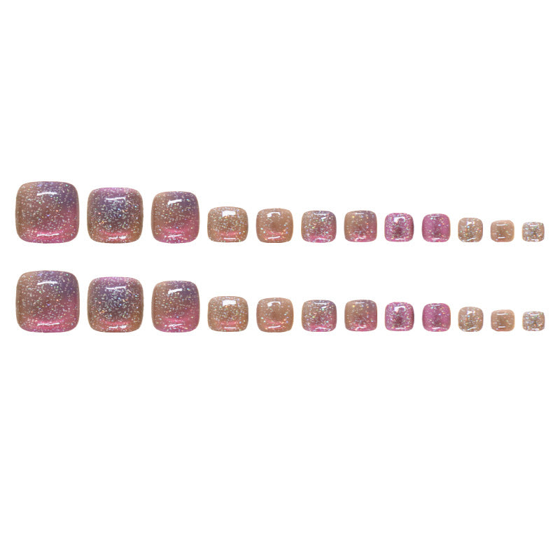 Nail art piece Nail piece cat eye press-on nails removable toenail piece  Press-on toenails nail piece Rainbow ｜365nails
