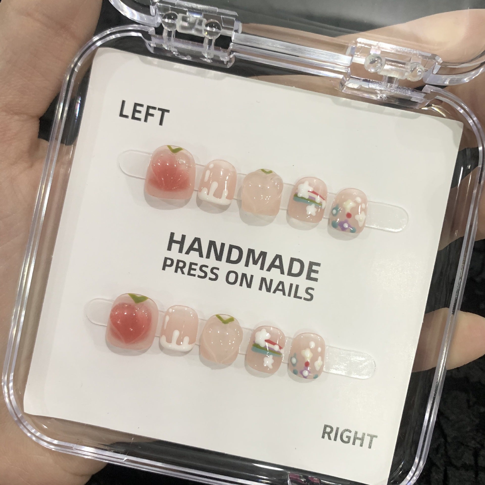 可愛迷你卡通兒童穿戴甲綜合盒