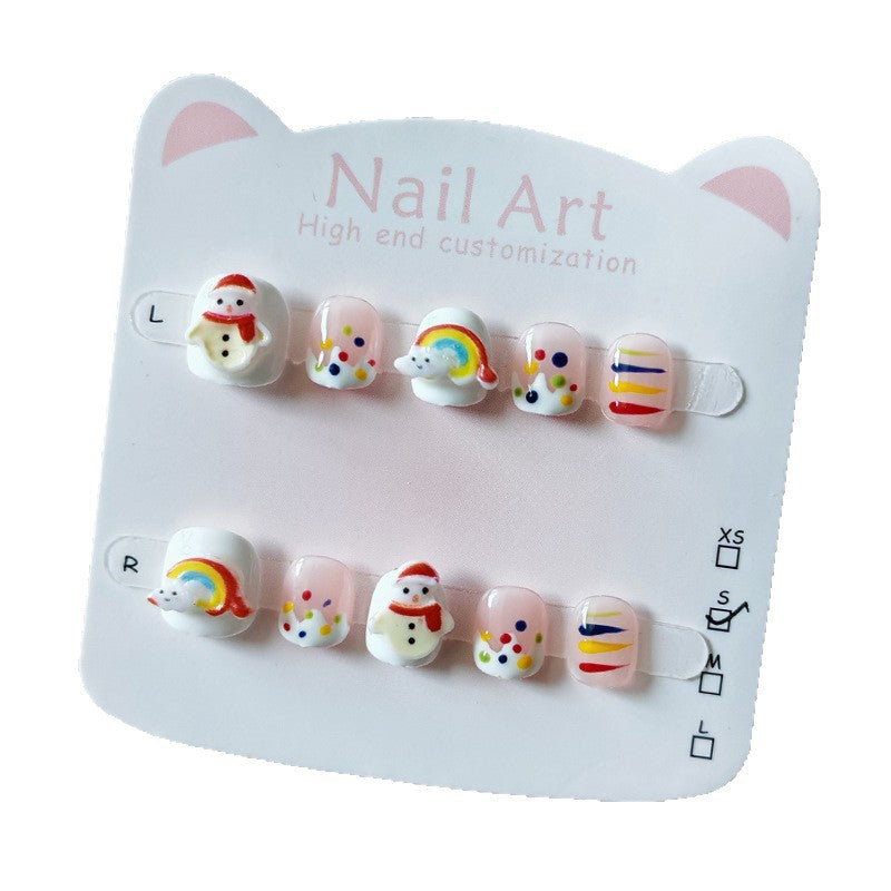 365nails：「彩虹雪人 3D」—手工製穿戴足甲