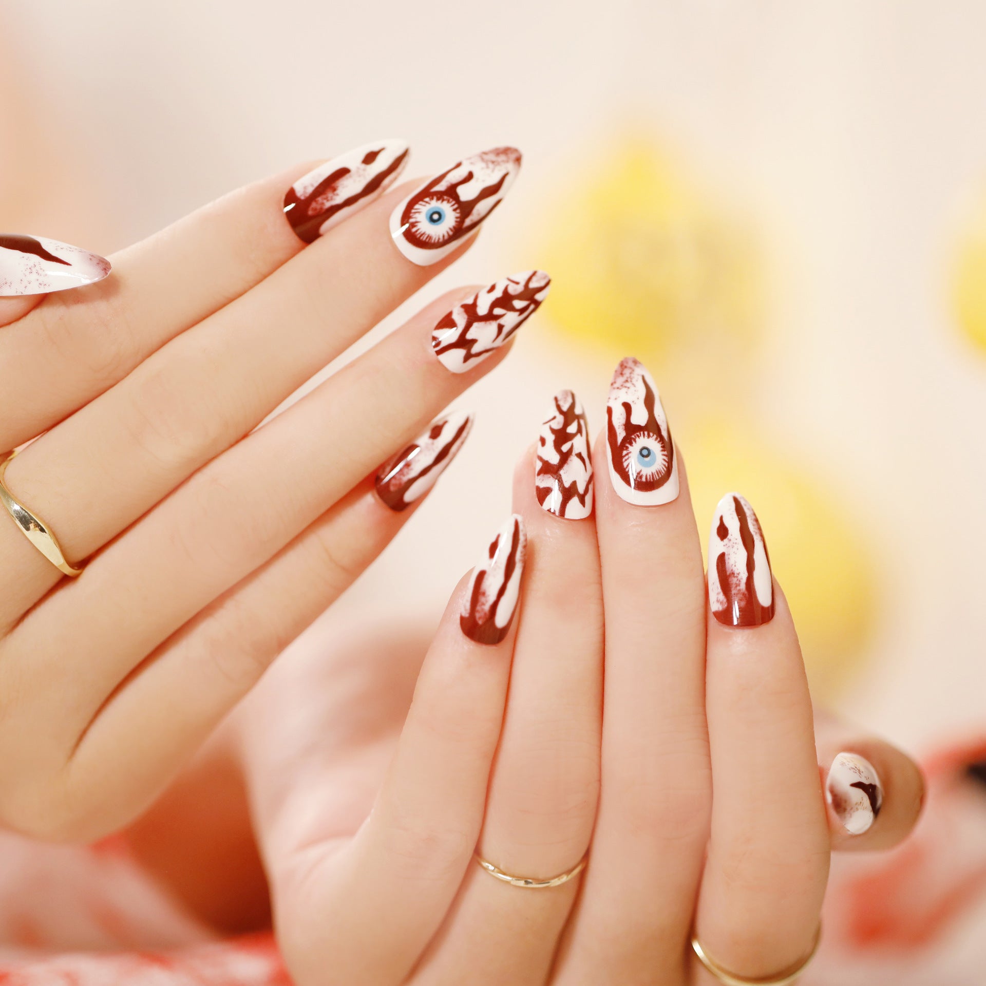 萬聖節尖形系列 穿戴甲／甲片 完成品 美甲｜365nails