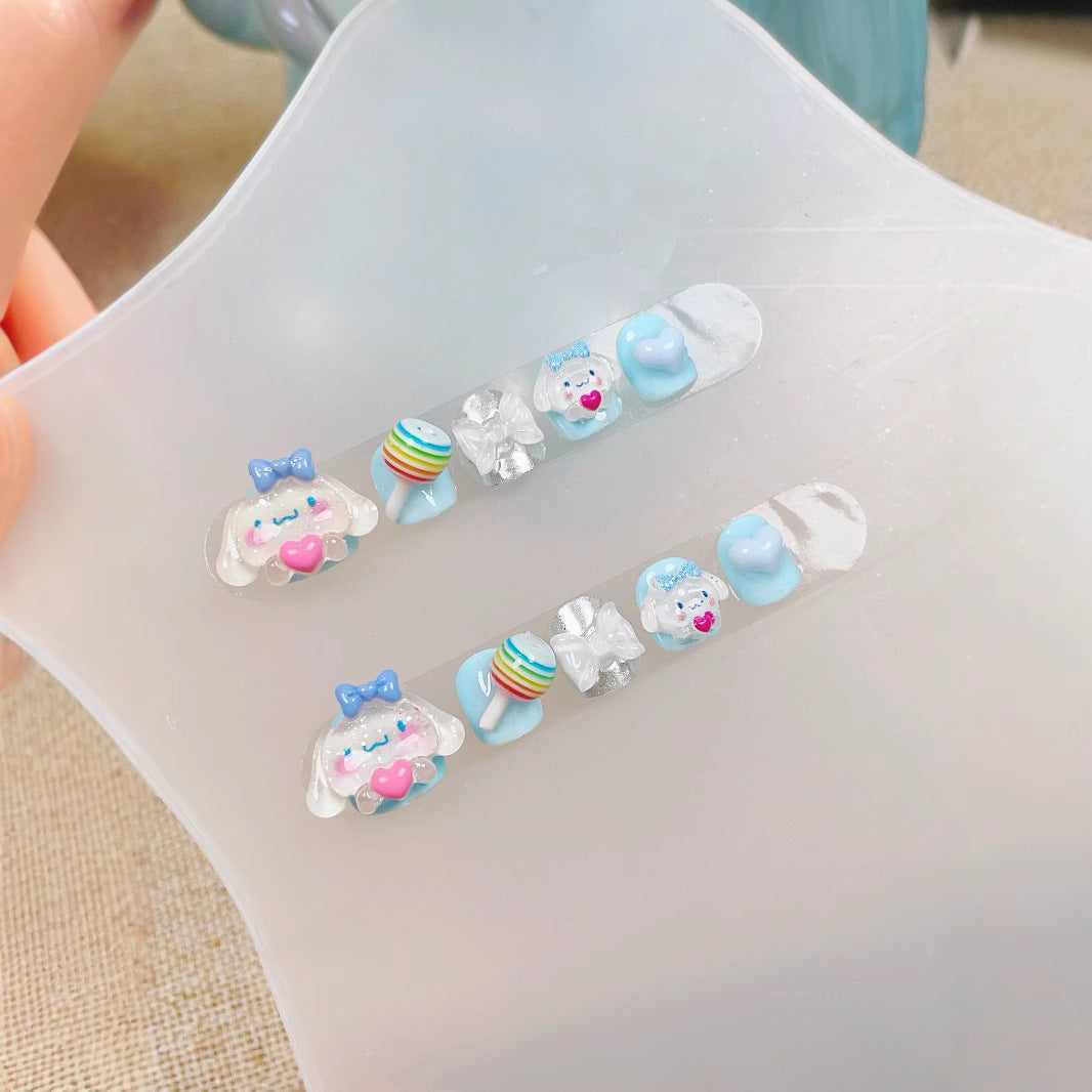 Children's special cute cartoon nail art 3-12 years old girls and children nail art film