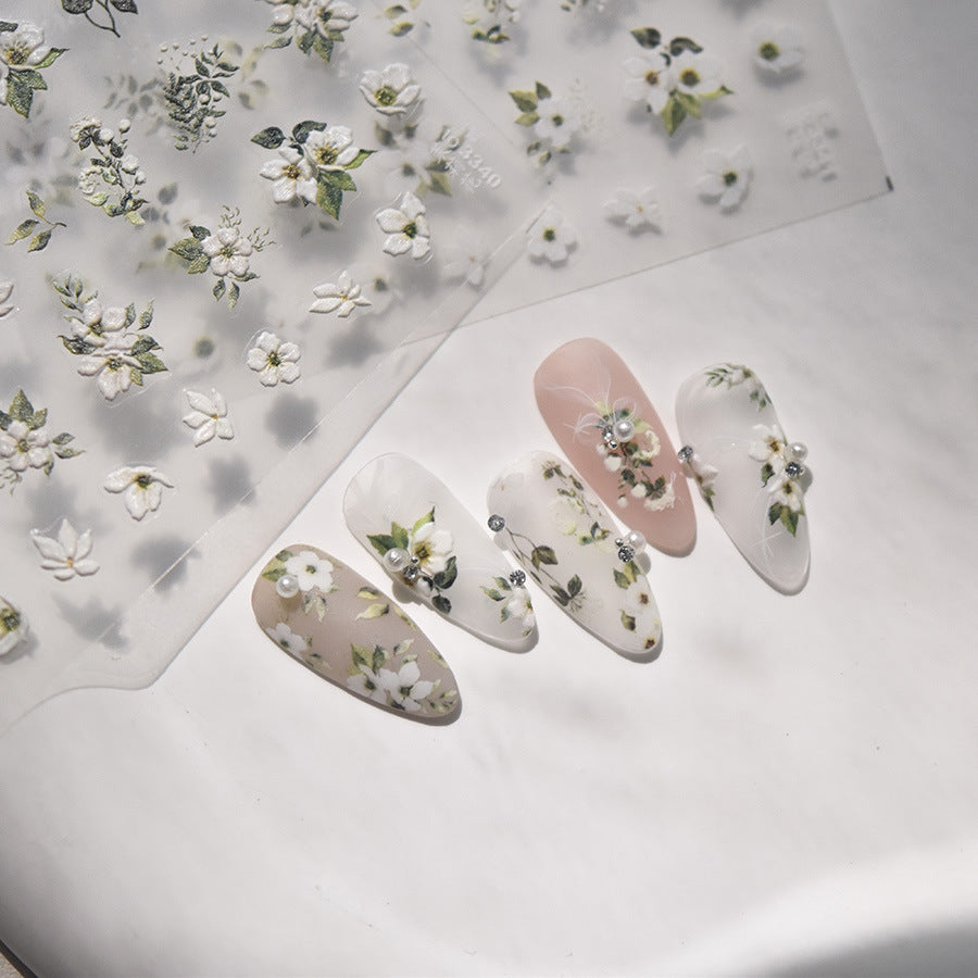 365nails: 피오니 꽃 입체 네일 스티커