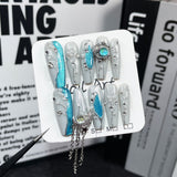 Star Moon Galaxy Sweet and Cool Spice Girls Unhas Artesanais para Uso Pesado Indústria Leve Luxo Novo Adesivo de Unha Adesivo de Unha Vestível ｜365nails