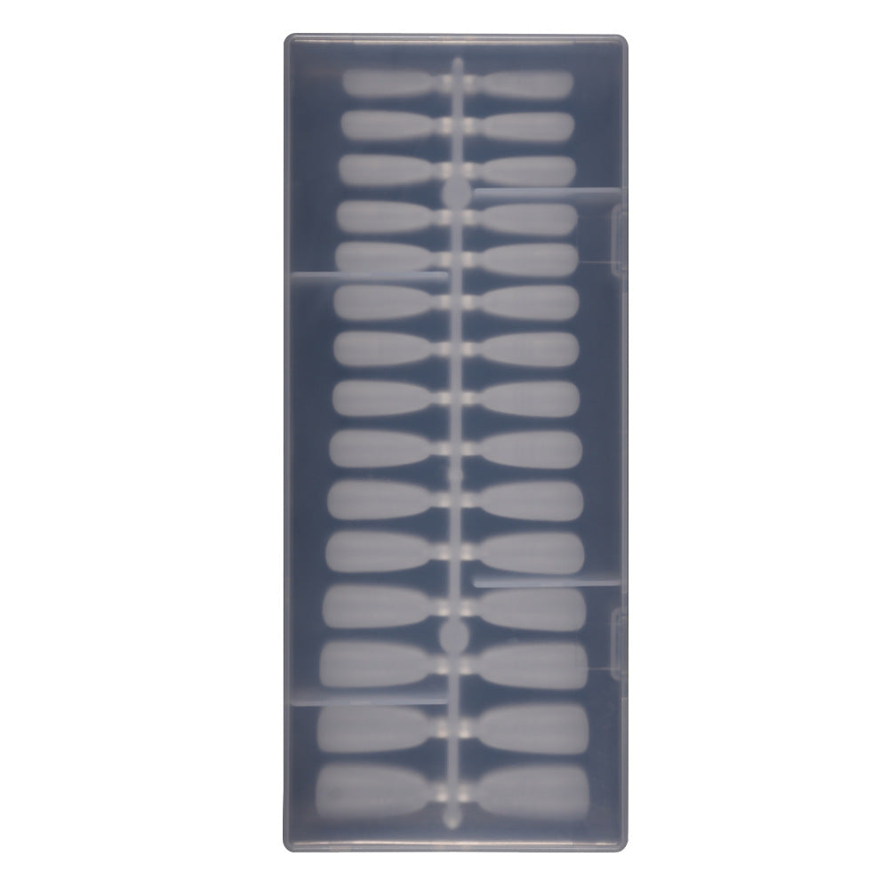 365nails: "No-File Matte Nail Tips with Guide Lines" – Short Square/Almond Nail Extensions