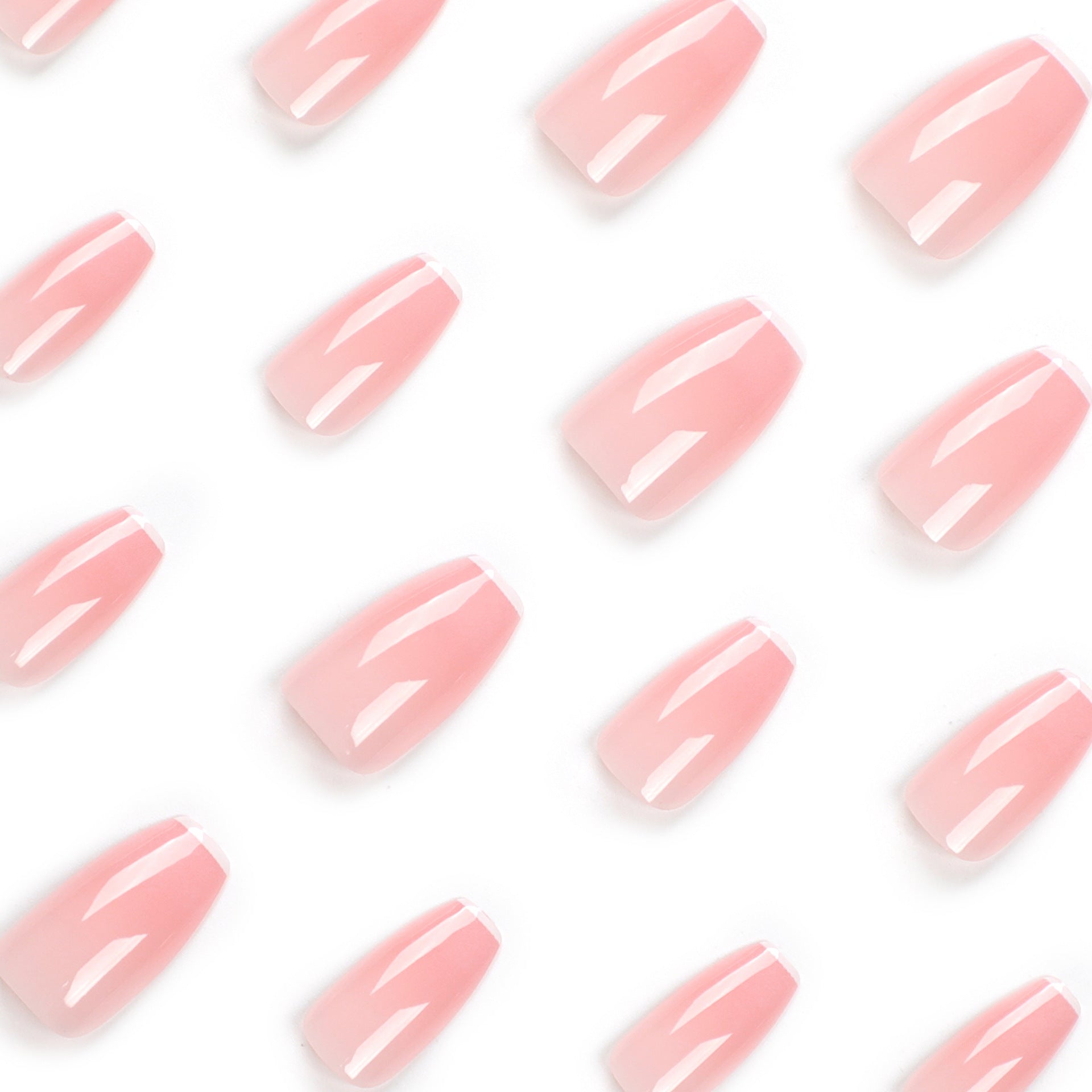 Nova unha francesa de balé com borda branca que não desbota, manicure com prensa para unhas postiças brancas nude, produto finalizado no atacado｜365nails