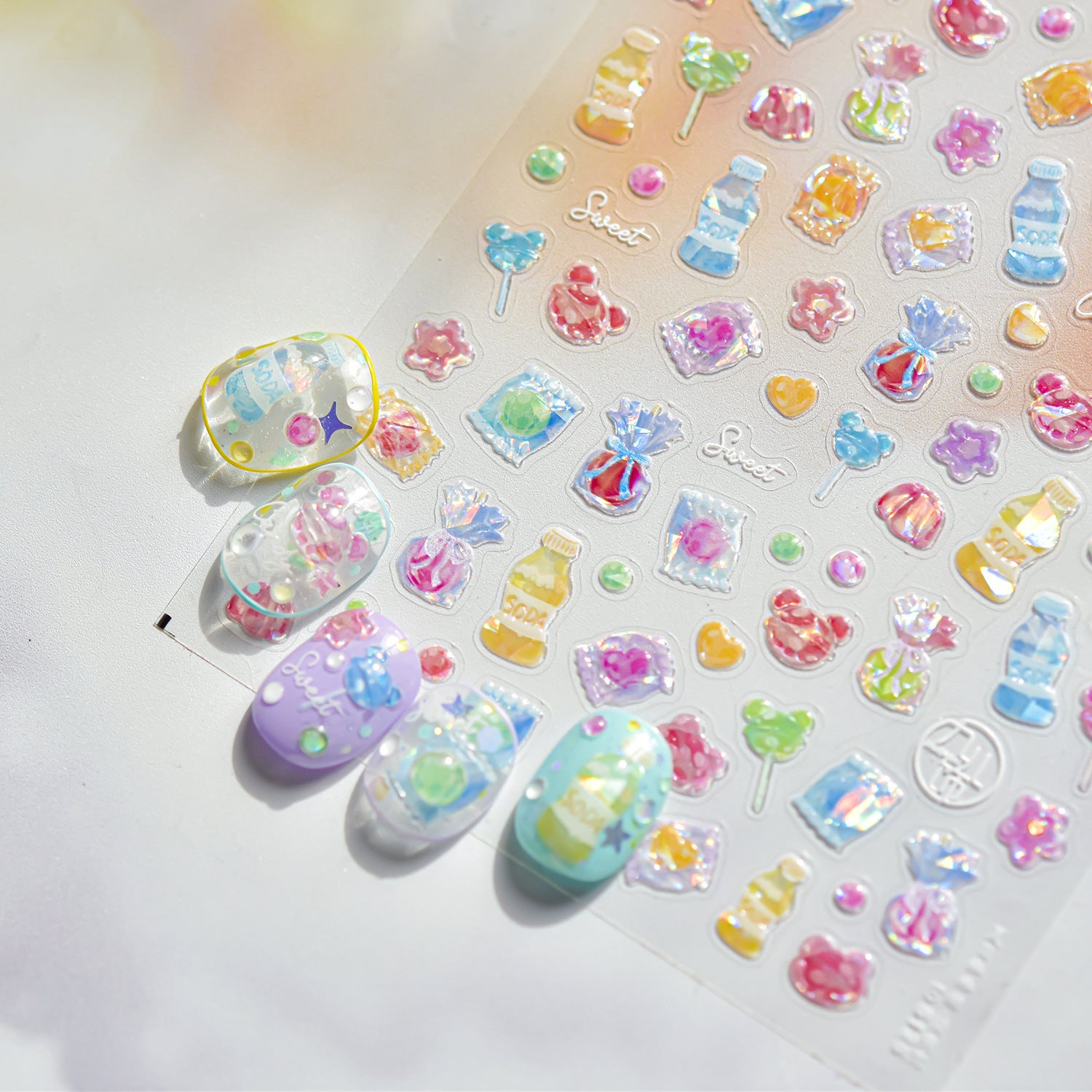 Sweet Candy: "Shell Shine" – 3D Embossed Nail Sticker