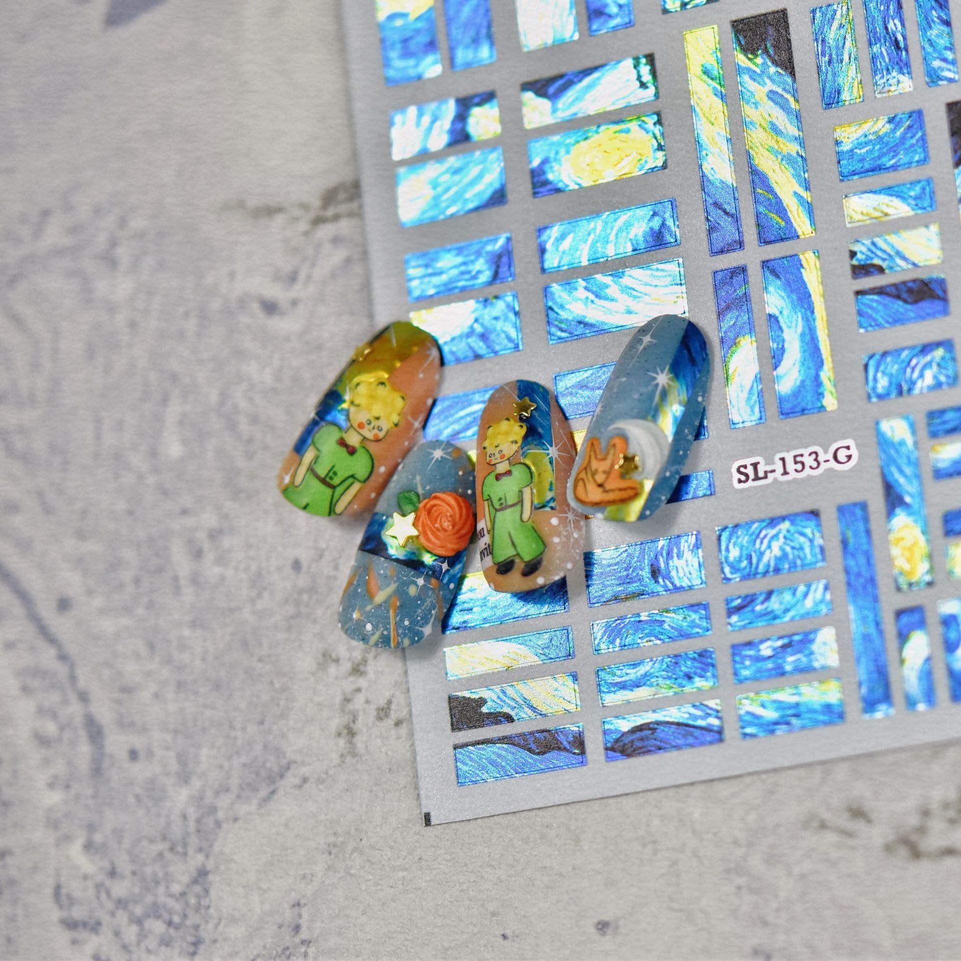 365nails: "Vintage Holographic Floral Border" – nail art stickers