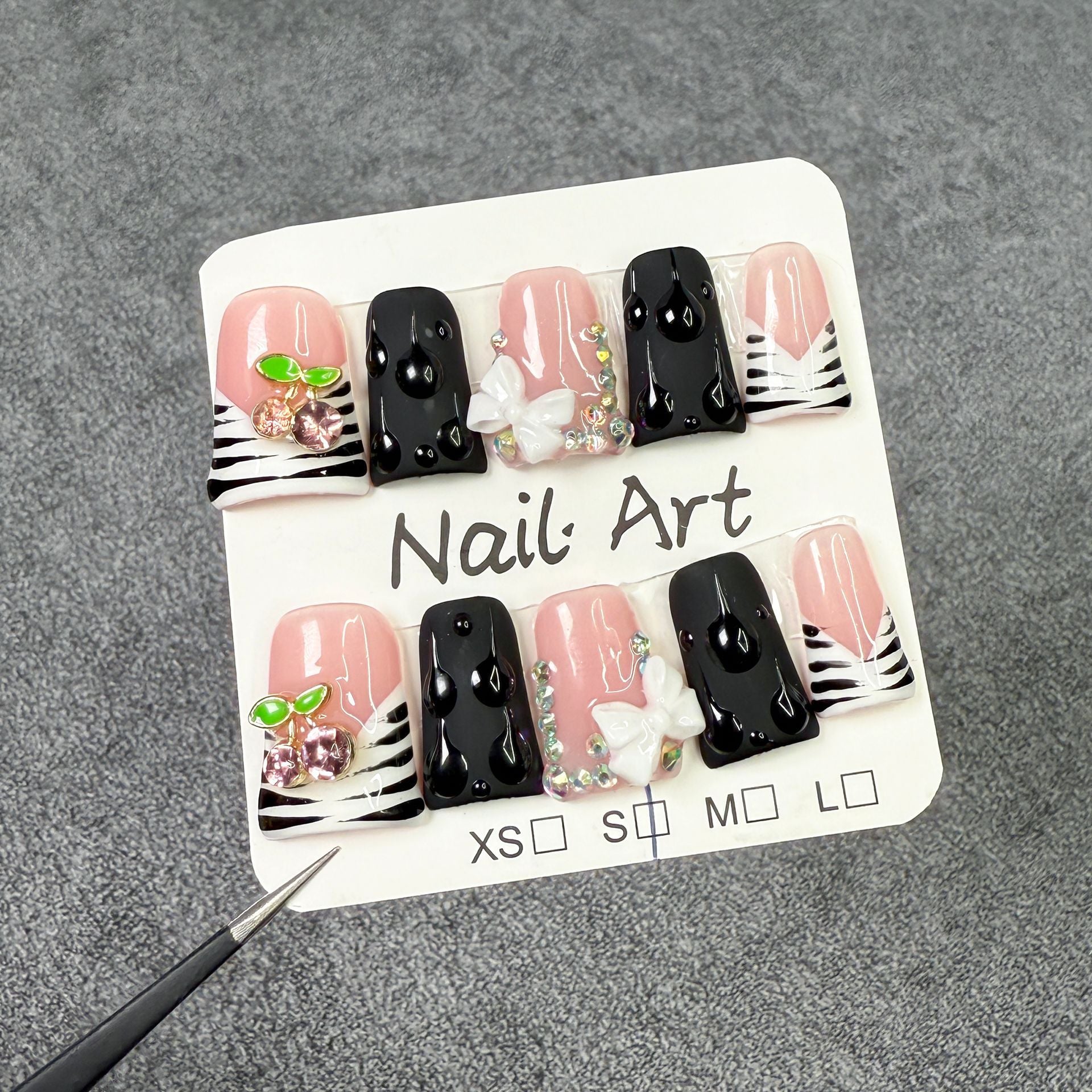Monochrome Muse Series Press-On Nails