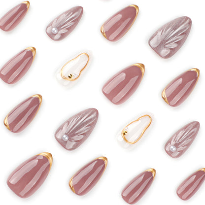 3D cat eye shell press on nails short almond nail wearing   nail wholesale｜365nails