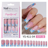 Press on nails advanced sense belt drill three-dimensional detachable nail art Spice girl fake nail press on nails wholesale