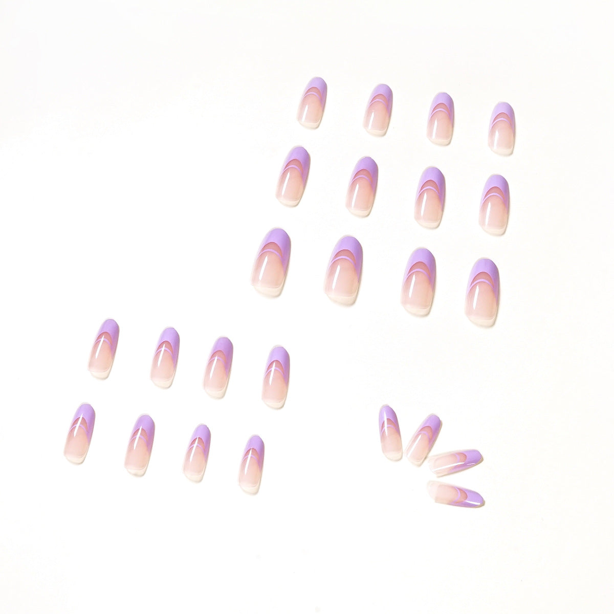 直供薰衣草簡約雙法式可拆卸完成穿戴假甲｜365nails