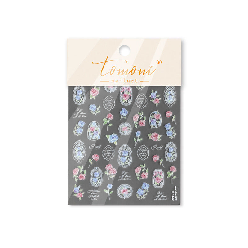 365nails: "Vintage Rose Frame" – nail art stickers