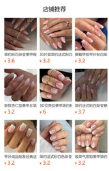 Pink Ombre Stiletto Press On Nails with Silver Rhinestone Charms