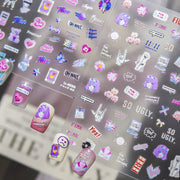 365nails: "Y2K Pink Rebel" – nail art stickers