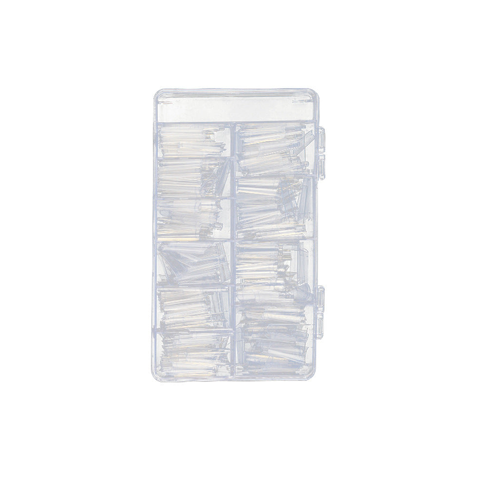 Nail Tips Nail piece  XL denim nail 500 pieces in a box, extended transparent fake nail half sticker, light sticker trapezoidal nail piece