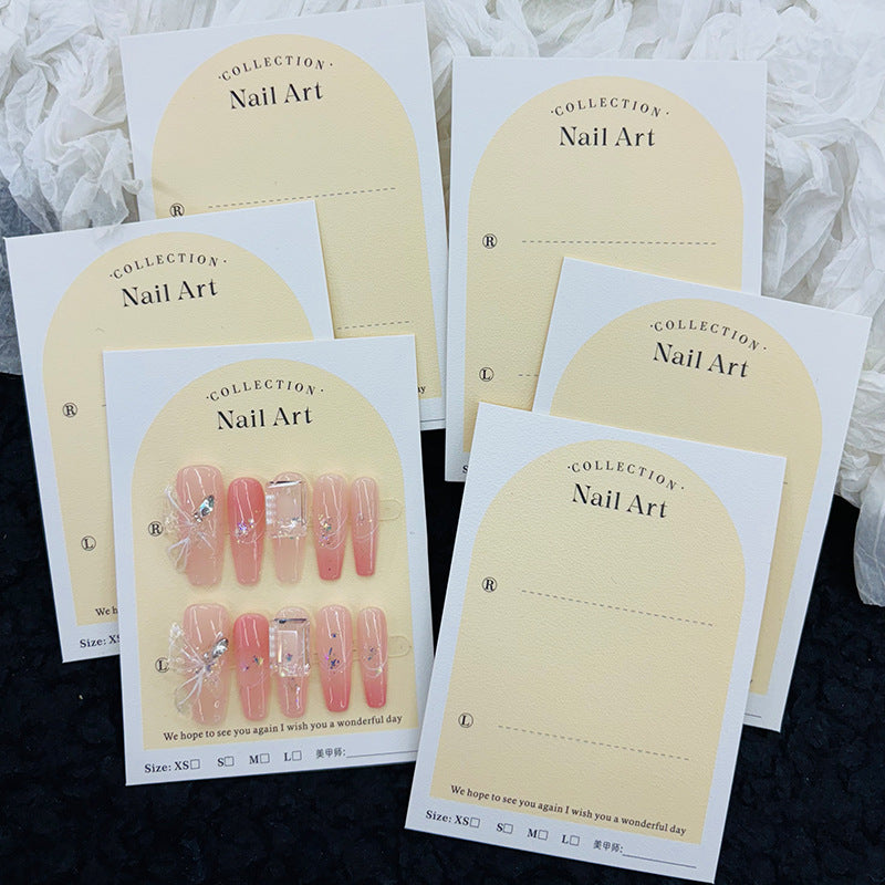 Art Texture Display Cards for Press On Nail Sets (MOQ=50)