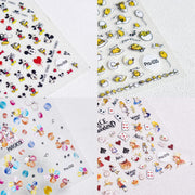 365nails: "Fleur aquarelle rose et violette" – Stickers nail art