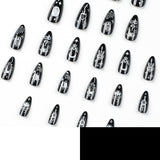 Piezas de arte de uñas Patrón de serpiente de estrella y luna Piezas de uñas postizas Venta al por mayor Piezas de arte de uñas Venta al por mayor Uñas para usar Manicura removible｜365nails