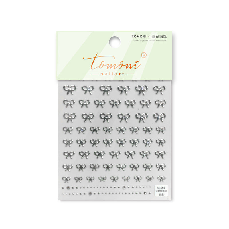 Jelly Crystal Bows – Minimalist Nail Art Set