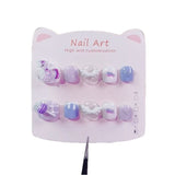 Pony Poly Purple Moon Kids Press On Nails Set