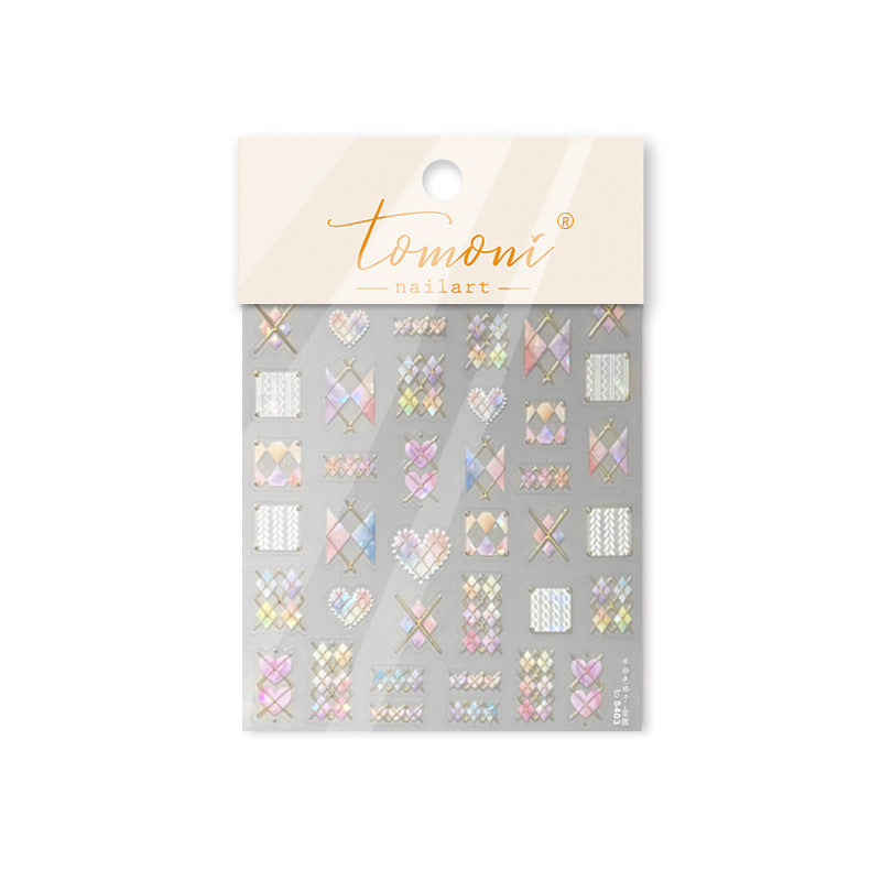 Retro Cartoon Collection: "Vintage Doodle" – 3D Embossed Nail Sticker