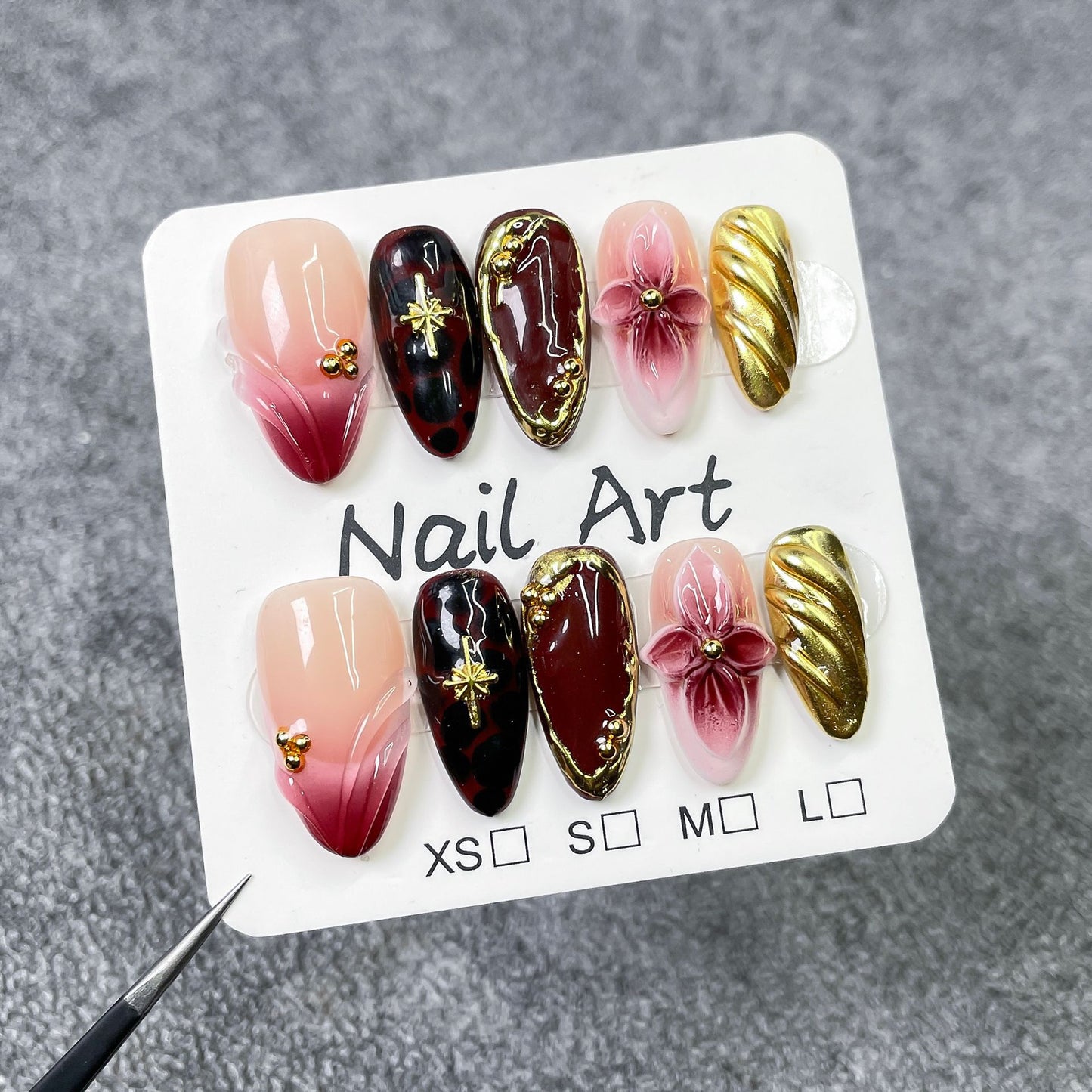 Velvet Ember Series Press-On Nails