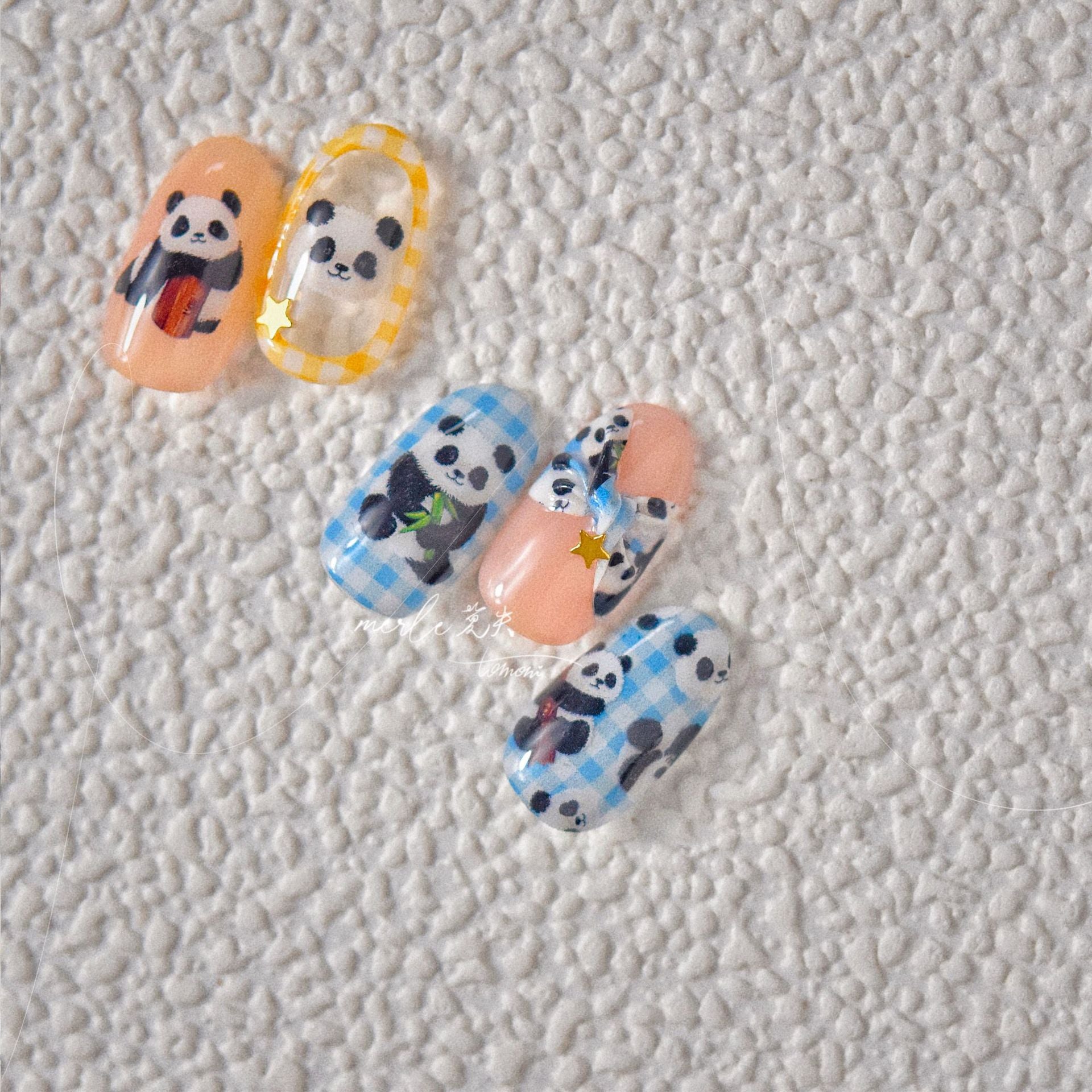 365nails: 엠보스 판다 네일 아트 스티커