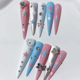 Pastel Star Crystal Sweet Press On Nail Set