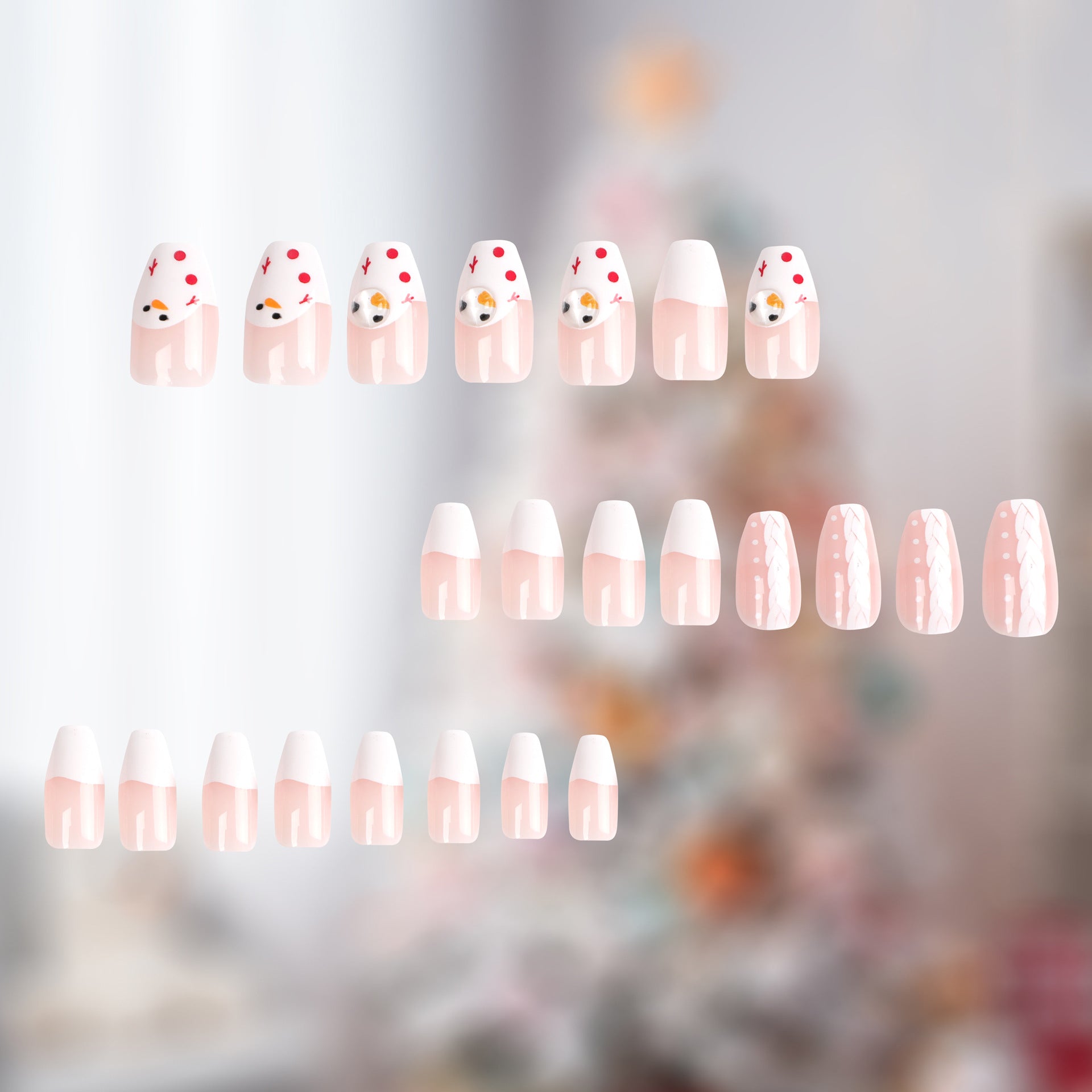 Pegatinas para uñas navideñas, uñas postizas, parches avanzados, parches extraíbles, uñas al por mayor | 365nails