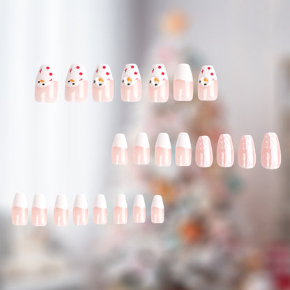 Christmas Wear Nail Nail Sticker Fake Nail Advanced Patch Nail Nail Patch Removable Wear Nail Nail Wholesale｜365nails