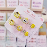 Cute Rainbow Cartoon Kids Press On Nails Mixed Collection