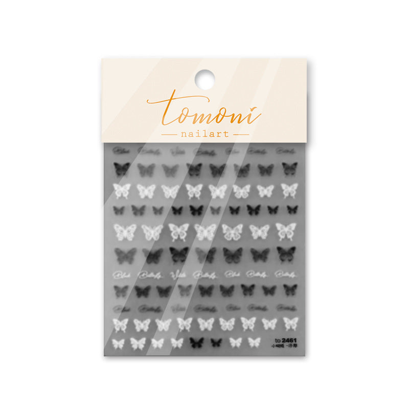 Monochrome Butterfly – Minimalist Nail Art Set