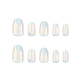 Internet celebrity explosion coated white solid color nail art fake nail wholesale  hot-selling wearable nail wear｜365nails