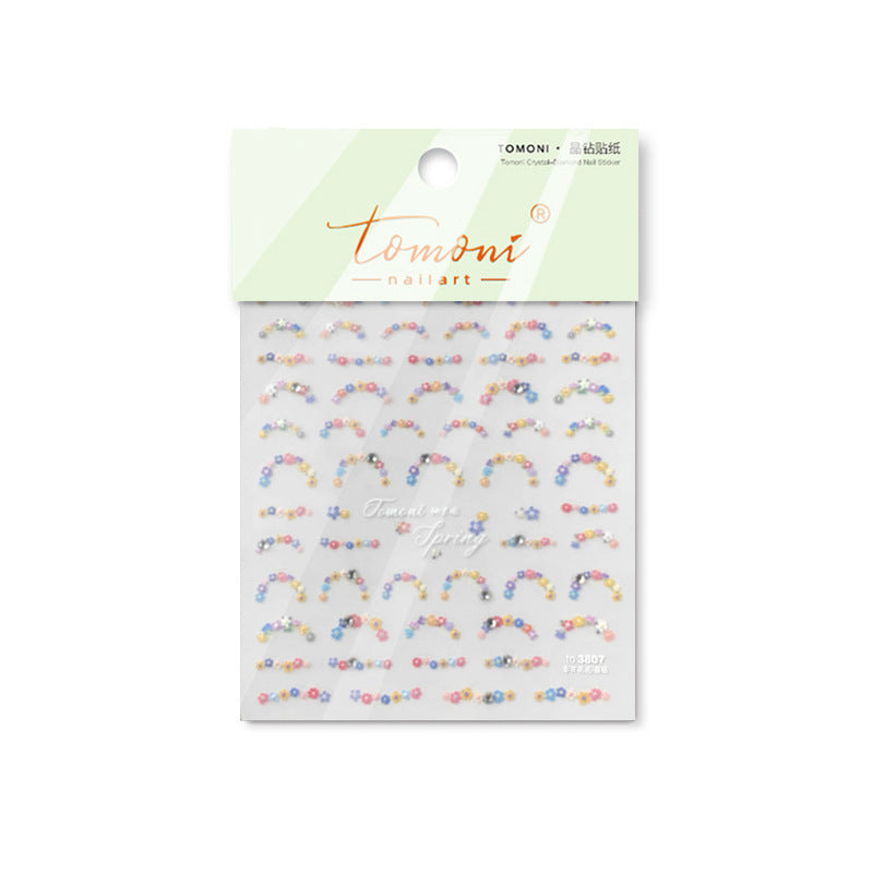 Colorful Crystal Bead – Fresh Spring Nail Art Stickers
