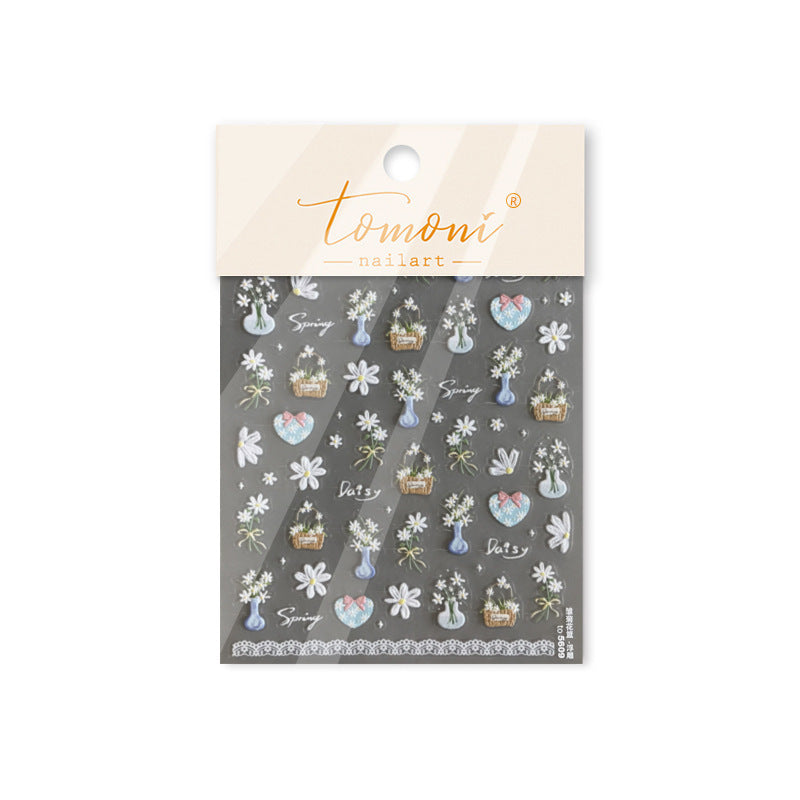 Spring Daisy Vase – Fresh Romantic Nail Art Set