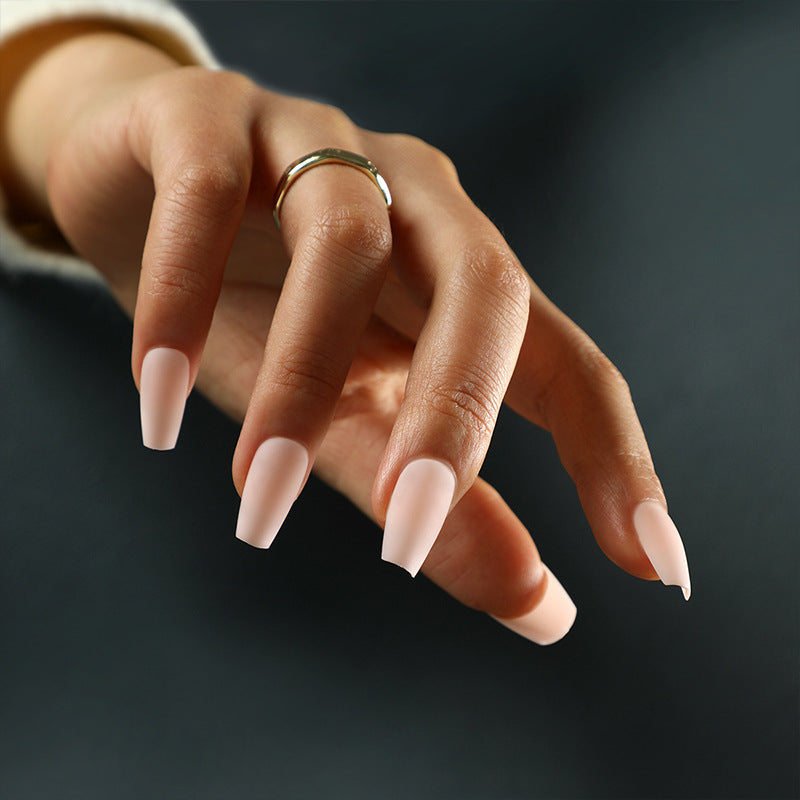 純色短款芭蕾形霧面穿戴甲 批發 指甲片｜365nails