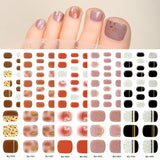 Semi-Cured Gel Nail Strips Korean Japanese Toe Art Style (MOQ=3)