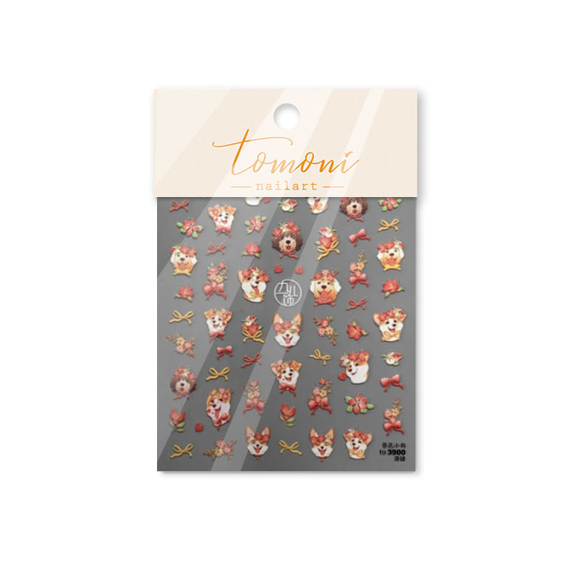 365nails: "Floral Corgi" – nail art stickers