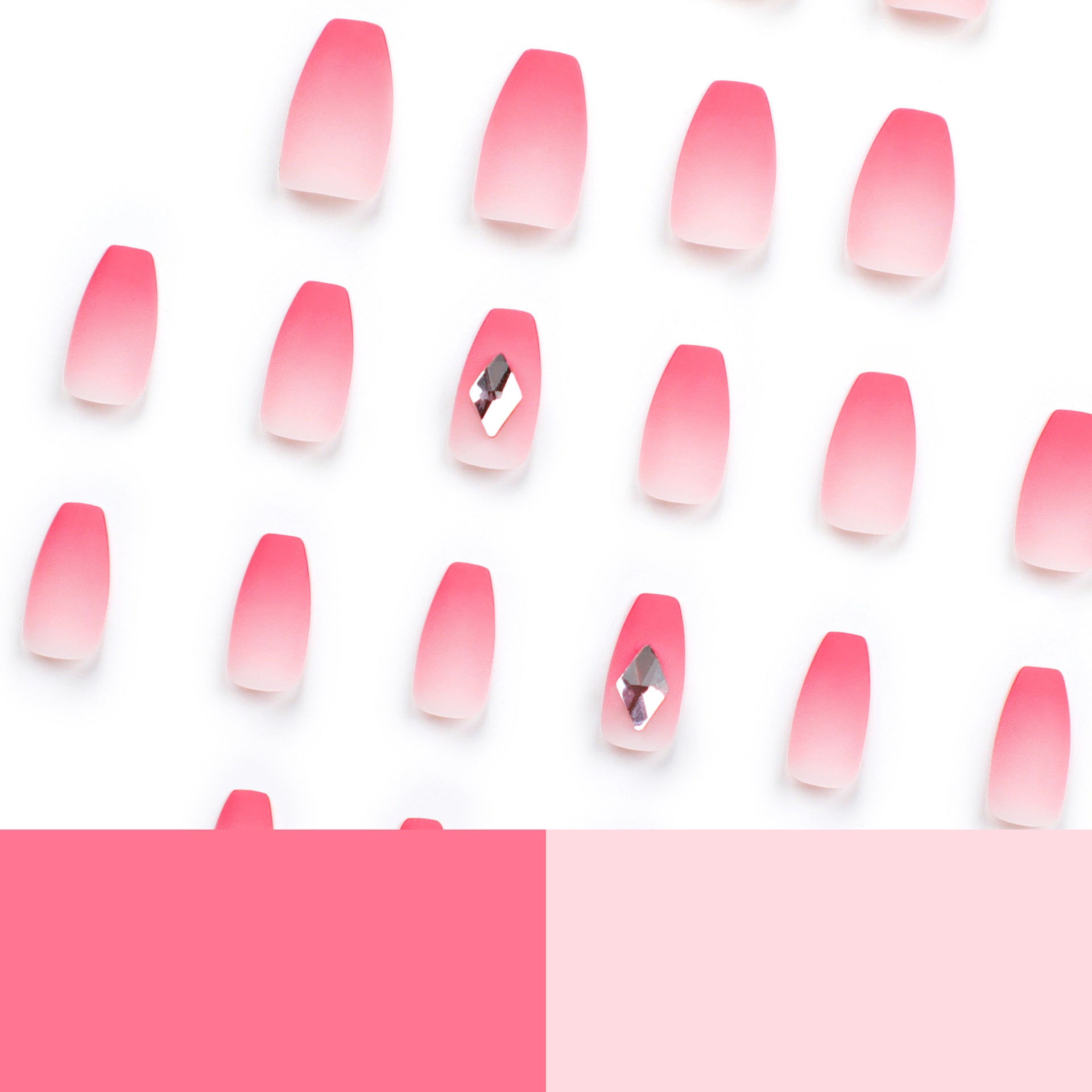 Simple Wear Nail False Nail Short Blush Nail Art Nail Patch Nail Patch Diamond Wear Nail Patch｜365nails