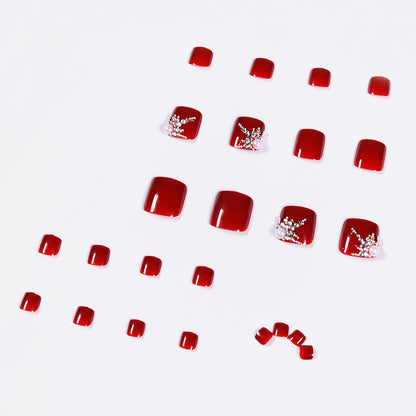 Summer Flash Diamond Press on nails Art Finished Fake Nail Nail Patch Nail Patch Toenail Patch Removable Nail｜365nails