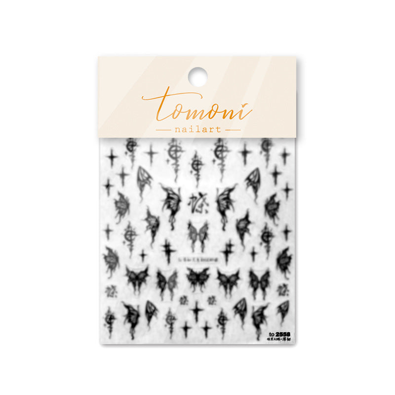 Holographic Butterfly: "Iridescent Fantasy" – 5D Embossed Nail Sticker