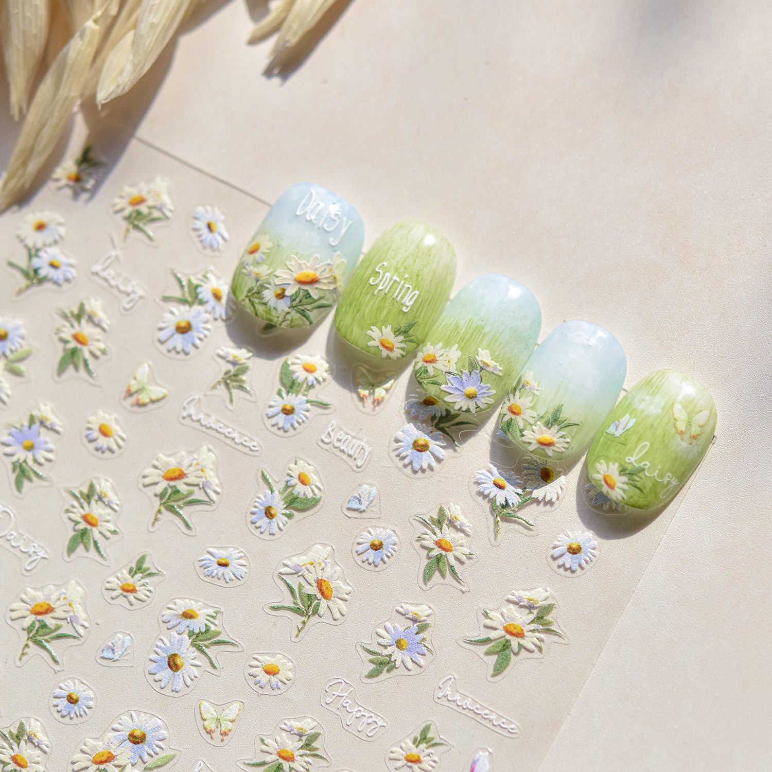 365nails: 桃花中文書法 – 美甲貼紙