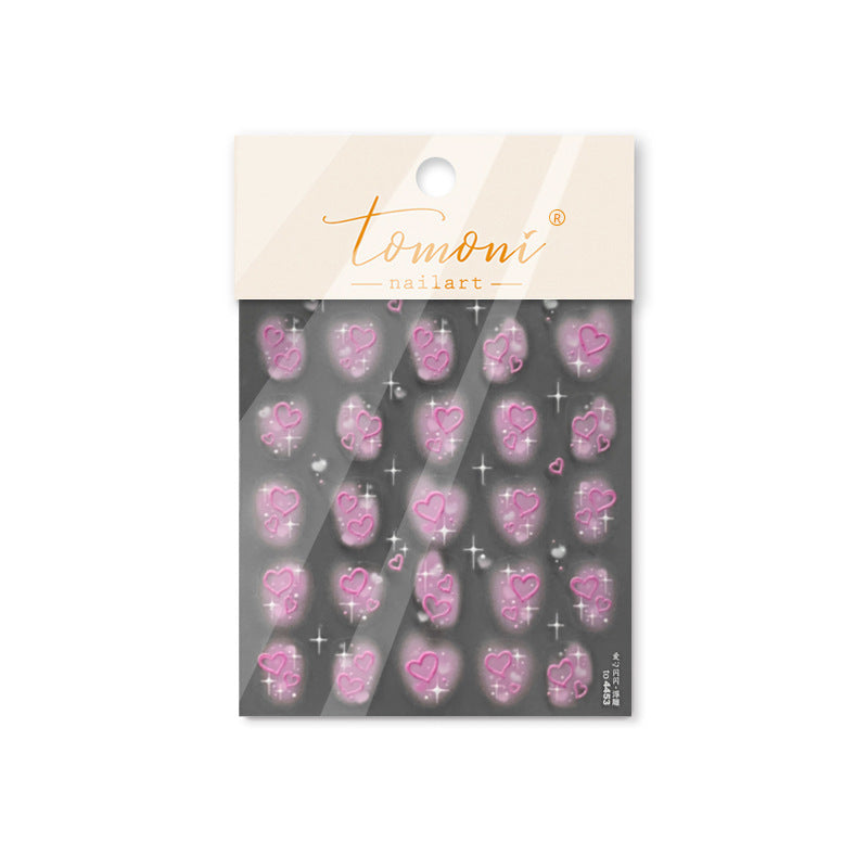 365nails: "Pink Gradient Heart" – nail art stickers