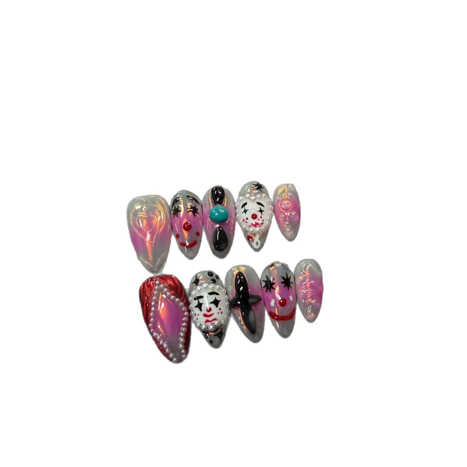 365nails：「菱格夢」– 3D 水晶手工製杏仁形穿戴甲