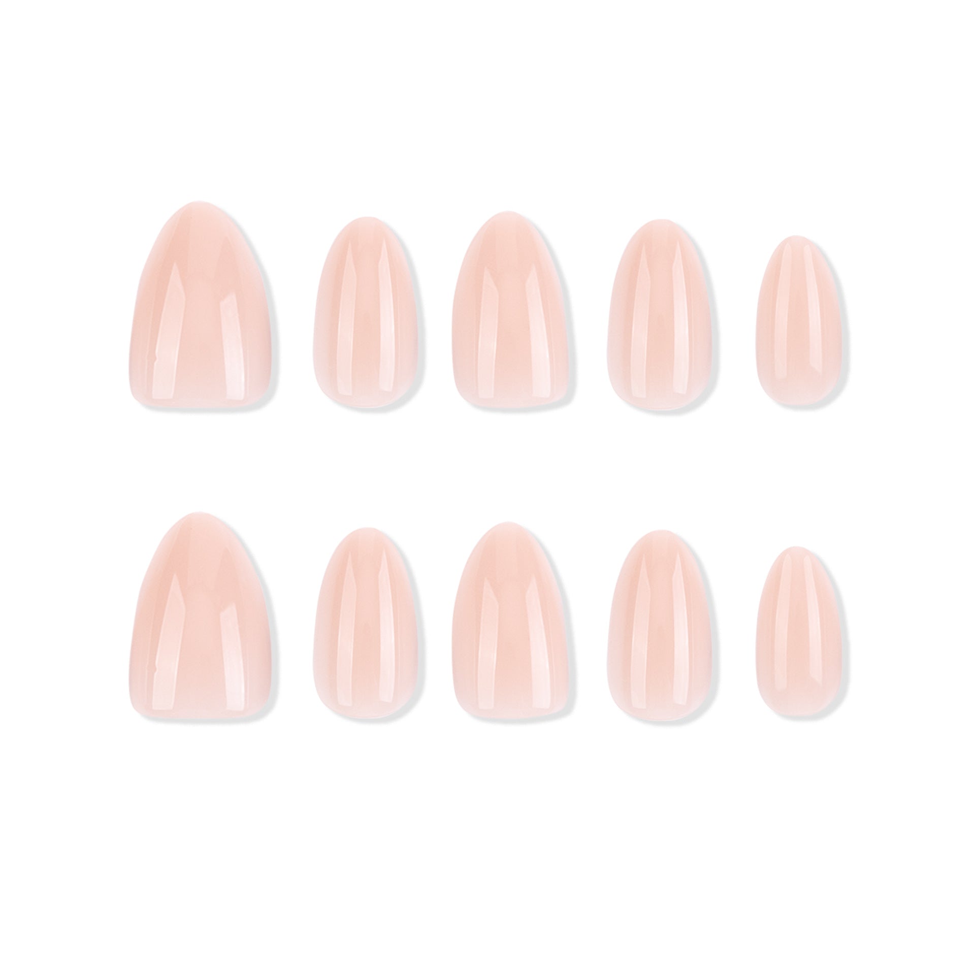 365nails: "Glossy Nude Almond" – Natural Press-on Nails